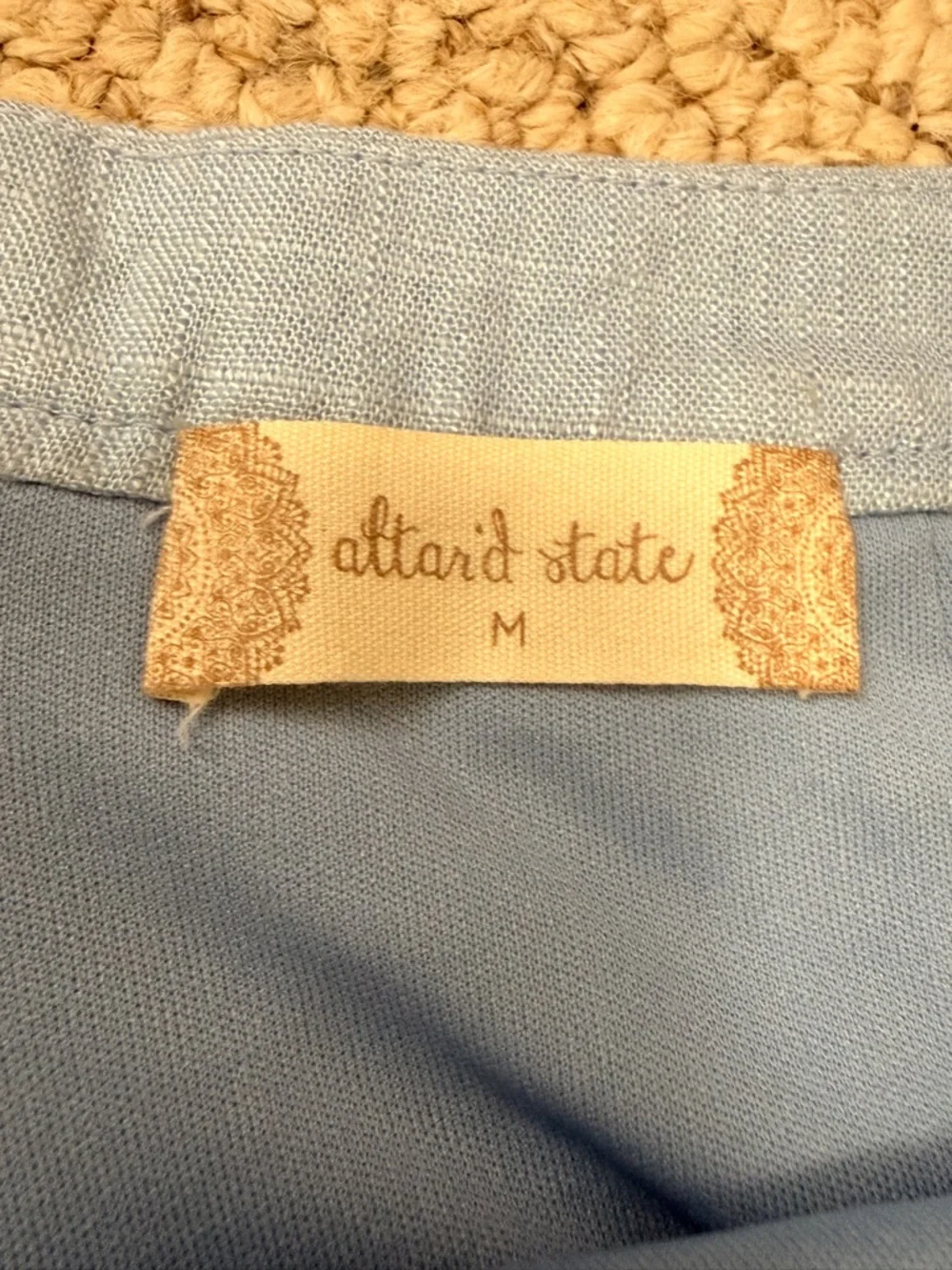 Altar’d State NWT Blue Linen Blend Ruffle Wrap Skort Shorts Medium‎